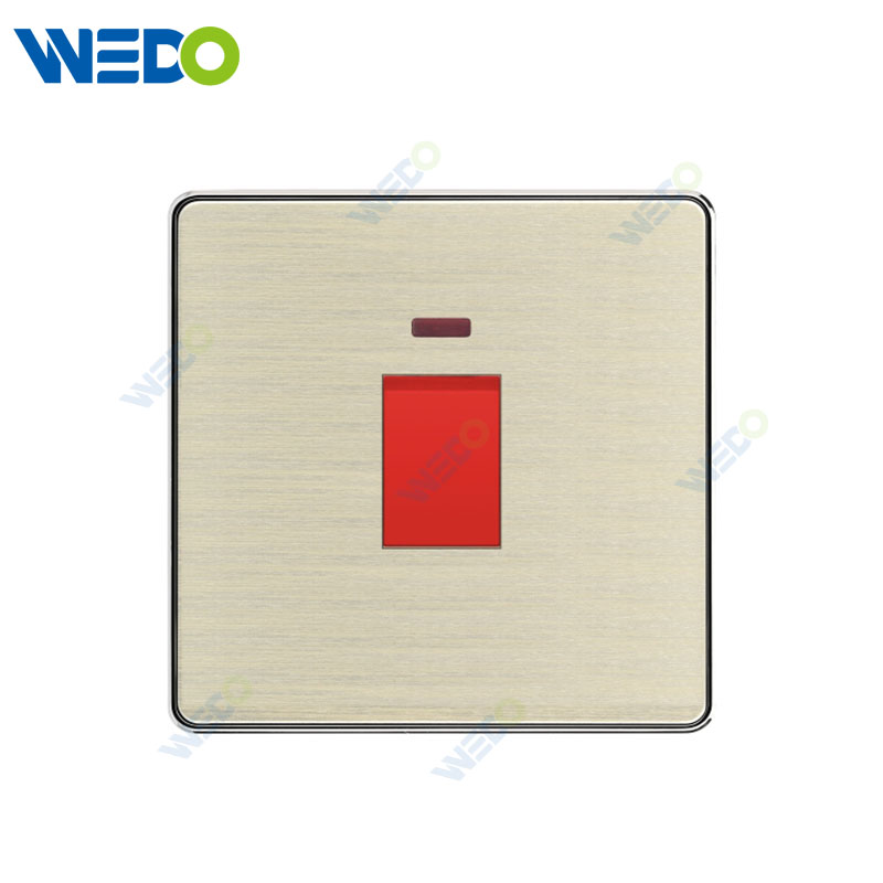 C90 Wenzhou Factory New Design Acrylic Home Lighting Electrical Wall Switches PC Material Cover with IEC Report SASO 45A