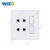 ULTRA THIN SERIES 1Gang 2Pin Switch Socket 86*86cm With PC Materical Different Color Home Socket 