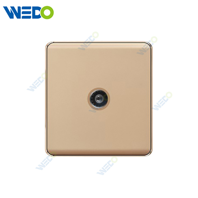 K2-P Series TV Socket / Double TV Socket 250V Light Electric Wall Switch Socket 86*86cm PC Material with Chrome Frame Home Switches Twist Pattern