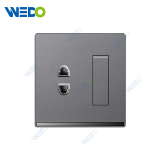 ULTRA THIN A4 Series 1 gang 2 way and 2 pin socket Different Color Different Style Fashion Design Wall Switch 