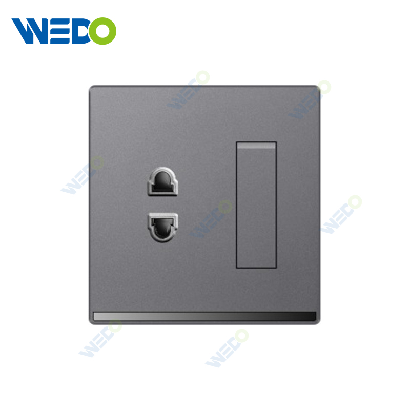ULTRA THIN A4 Series 1 gang 2 way and 2 pin socket Different Color Different Style Fashion Design Wall Switch 