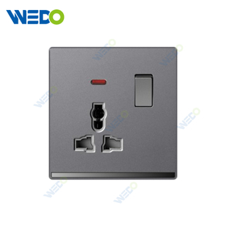 ULTRA THIN A4 Series 13A MF Switch Socket w/without neon Different Color Different Style Fashion Design Wall Switch 