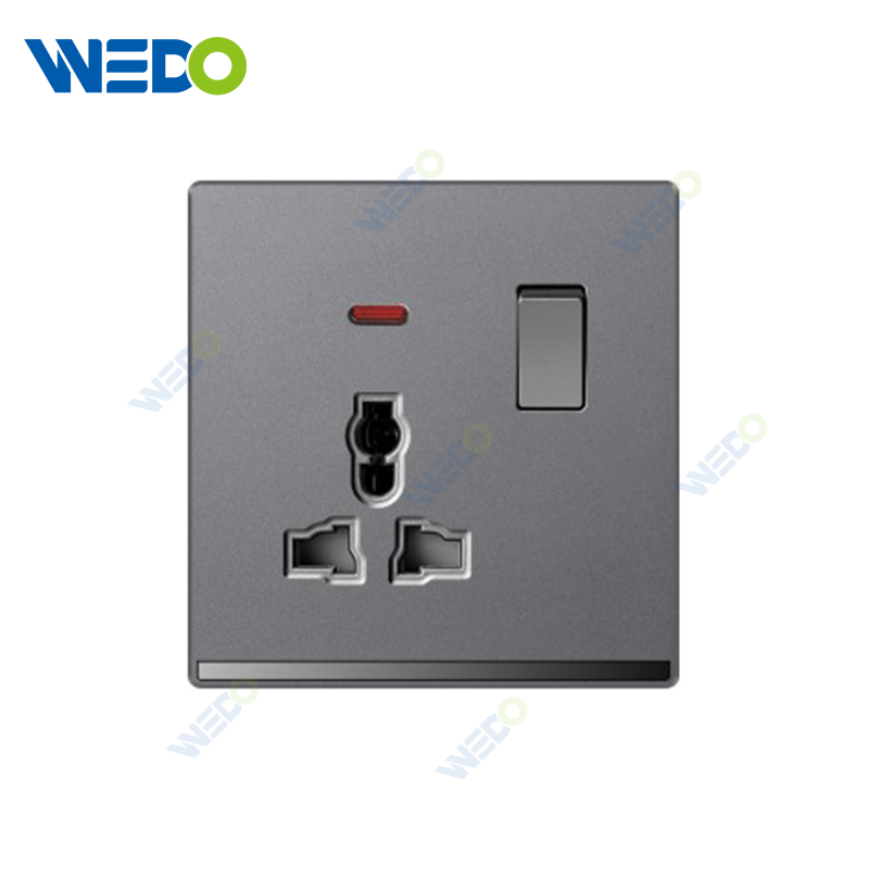 ULTRA THIN A4 Series 13A MF Switch Socket w/without neon Different Color Different Style Fashion Design Wall Switch 