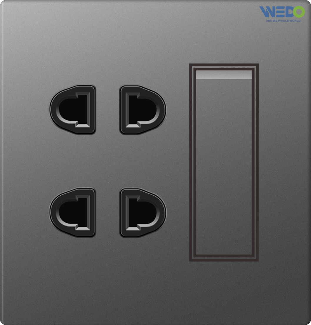 1 Gang 2 PIN Plating S9 Newest Design Switch Socket
