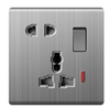 Ultra Slim Switch Socket Brush Cover MF 3 Pin&13A & MF 5 Pin &15A Socket Innovative Design Generous Appearance W6 Series Switch Socket 