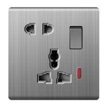 Ultra Slim Switch Socket Brush Cover MF 3 Pin&13A & MF 5 Pin &15A Socket Innovative Design Generous Appearance W6 Series Switch Socket 