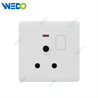 C50 Home Switches 15A Switched Socket with Neon White/gold/silver/brush Gold/wood/brush Silver
