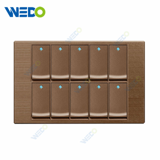 Wenzhou Factory Price Electric Switch Socket Golden Wall Switch Pakistan 