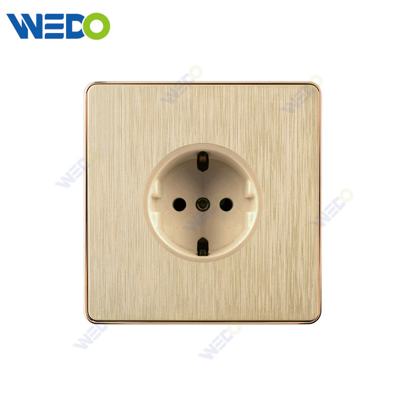 C72 China EUROPEAN SOCKET Electric Push Button Light Wall Switch Many Colors White Silver Gold with Chrome