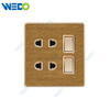 K8 Series Acrylic Wooden 2 Gang Switch 2 Gang 2 Pin Socket 16A 250V Light Electric Wall Switch Socket Home Switches Twist Pattern
