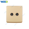 S1 Series TV / Double TV 250V Light Electric Wall Switch Socket 86*146cm PC Material with Chrome Frame Home Switches