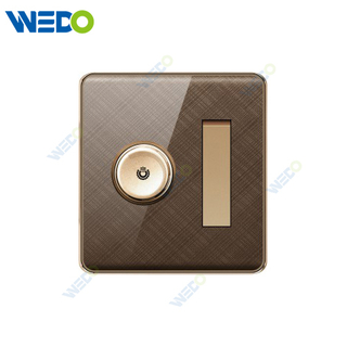 K2-b Series 1 Gang Switch Light Dimmer/ Fan Speeder 500W/1000W 16A 250V Light Electric Wall Switch Socket 86*86cm PC Material with Chrome Frame Home Switches