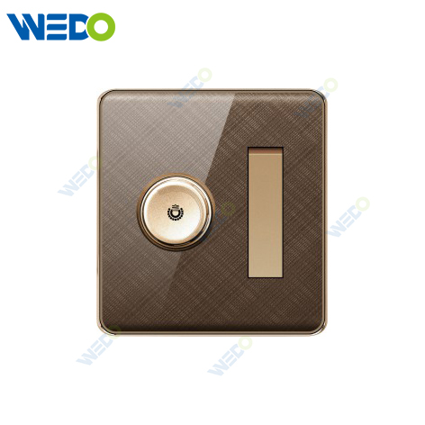 K2-b Series 1 Gang Switch Light Dimmer/ Fan Speeder 500W/1000W 16A 250V Light Electric Wall Switch Socket 86*86cm PC Material with Chrome Frame Home Switches