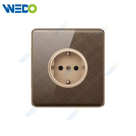 K2-b Series Germany Socket 250V Light Electric Wall Switch Socket PC Material with Chrome Frame Home Switches