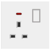 Ultra Slim Switch Socket MF 3 Pin&13A & MF 5 Pin &15A Socket Innovative Design Generous Appearance W8 Series Switch Socket 
