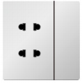 B50 Series 1Gang 2Pin Switch Socket With PC Materical Different Color Home Socket Wall Switch Socket 
